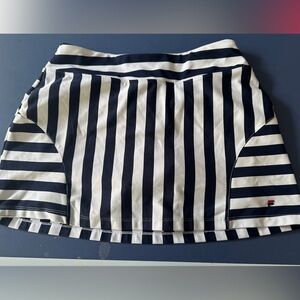 Striped Fila Navy and White Tennis Skirt